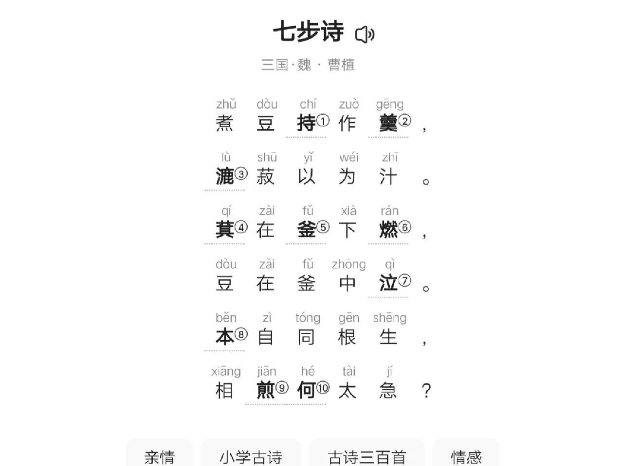 曹植《七步诗》的意思